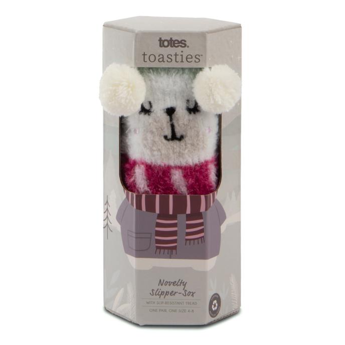 totes toasties Ladies Novelty Super Soft Slipper Socks Bear Extra Image 4